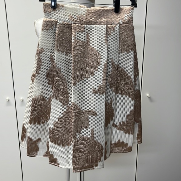 NWOT EYEDOLL Mesh pleated skirt w/ rose gold pattern size 4/36 designed in Paris - Picture 1 of 7